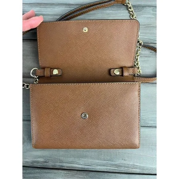 Michael Kors Jet Set Saffiano Leather Tan Crossbody - Picture 7 of 11